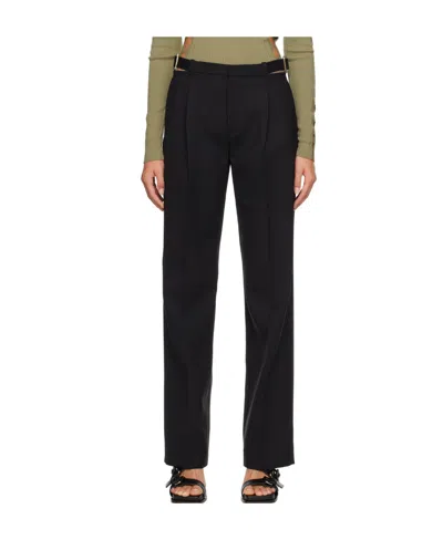 Dion Lee Safety Slider Tailored Trousers In Black