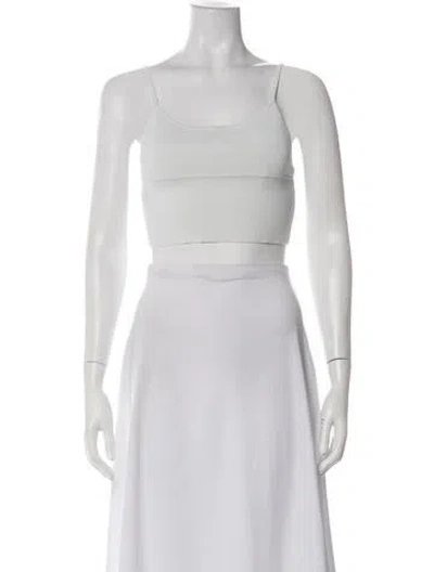 Pre-owned Dion Lee Scoop Neck Sleeveless Crop Top In Blue