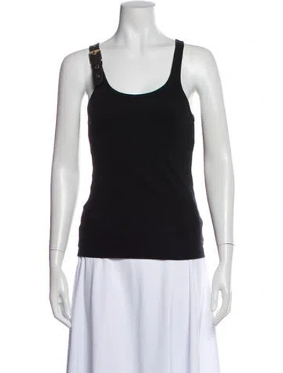 Pre-owned Dion Lee Scoop Neck Sleeveless Top In Black