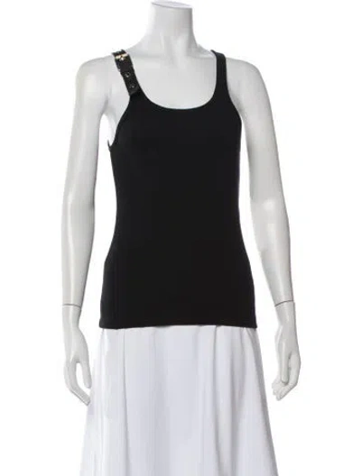 Pre-owned Dion Lee Scoop Neck Sleeveless Top In Black