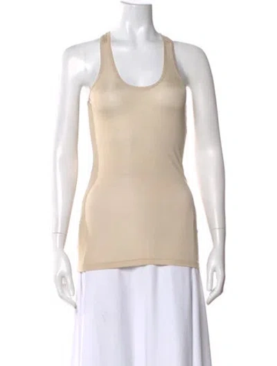 Pre-owned Dion Lee Scoop Neck Sleeveless Top In Neutral