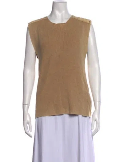 Pre-owned Dion Lee Scoop Neck Sleeveless Top In Neutrals