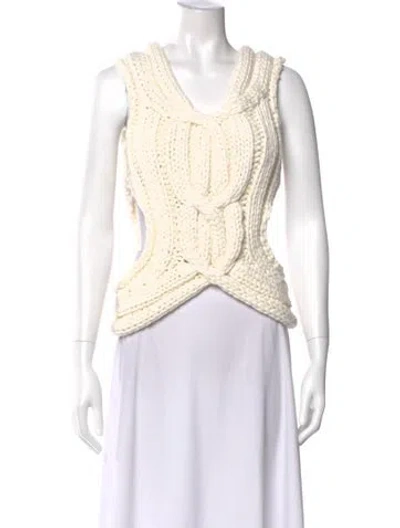 Pre-owned Dion Lee Scoop Neck Sweater In Neutral
