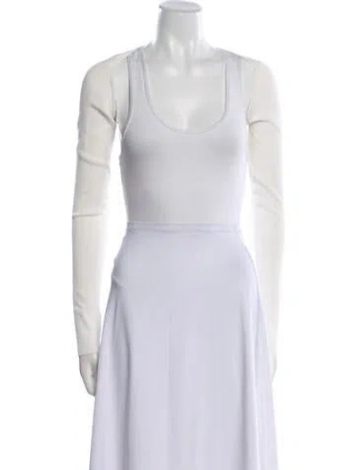 Pre-owned Dion Lee Scoop Neck Sweater In White