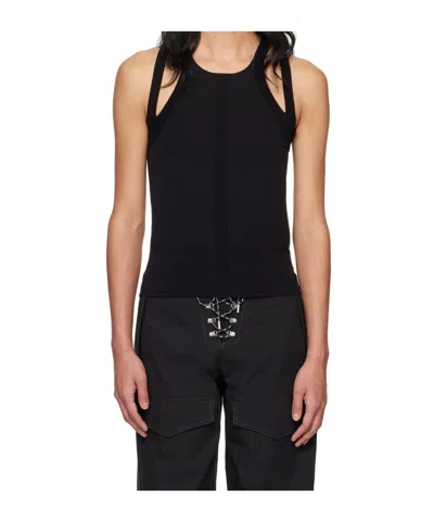 Dion Lee Sculpt Muscle Cut-out Tank Top In Black