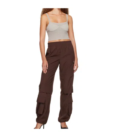 Dion Lee Serpent Knitted Bralette Crop Top In Gray