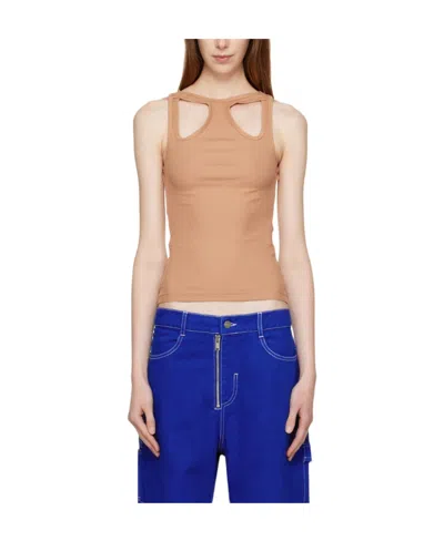 Dion Lee Shift Loop Tank Top In Nude