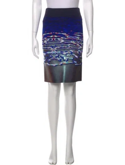 Pre-owned Dion Lee Silk Mini Skirt In Blue