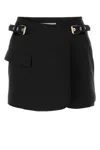 Dion Lee Black Stretch Polyester Blend Mini Skirt In Black