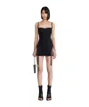 Dion Lee Black Lace-up Minidress In Black