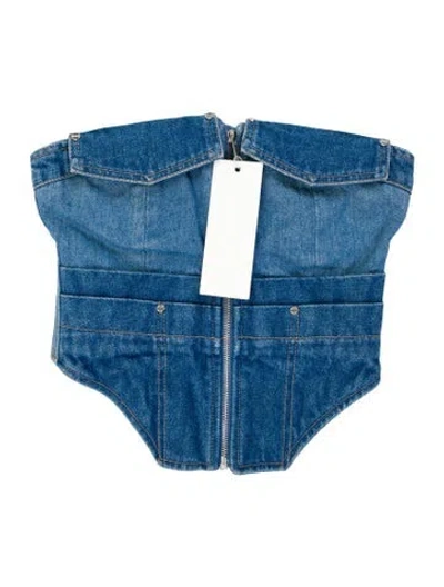 Pre-owned Dion Lee Sleeveless Top In Blue