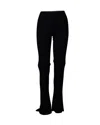 Dion Lee Slim Fit Semi Bell Bottom Striped Leggings In Navy Blue Viscose In Blue