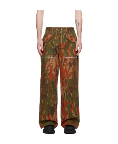 Dion Lee Slouch-pocket Trousers In Green