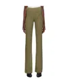 Dion Lee Khaki Snakeskin Trousers In Green