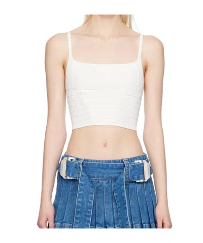 Dion Lee White Ventral Compact Tank Top In Ivory