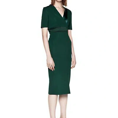 Pre-owned Dion Lee Spliced Silk Dress In Green