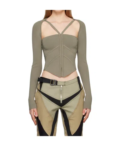 Dion Lee Khaki Darting Tank Top In Nude