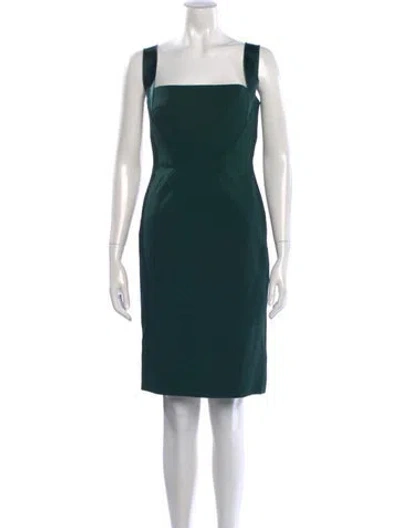 Pre-owned Dion Lee Square Neckline Knee-length Dress In Green