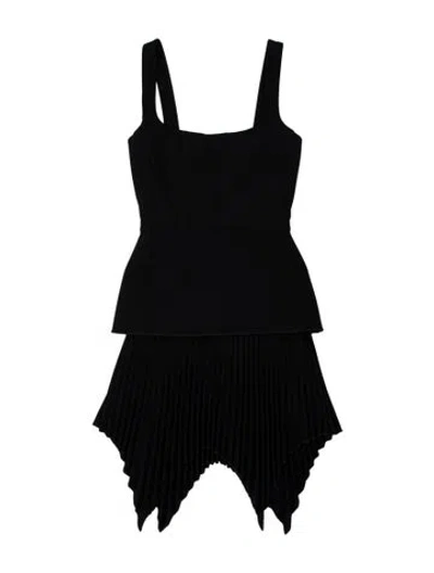 Pre-owned Dion Lee Square Neckline Knee-length Dress W/ Tags In Black