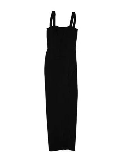 Pre-owned Dion Lee Square Neckline Long Dress In Black