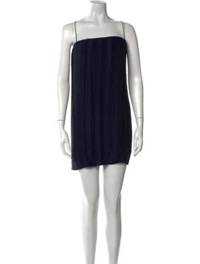 Pre-owned Dion Lee Square Neckline Mini Dress In Black