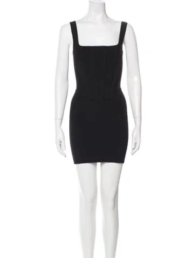 Pre-owned Dion Lee Square Neckline Mini Dress In Blue