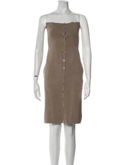 Pre-owned Dion Lee Square Neckline Mini Dress In Neutral