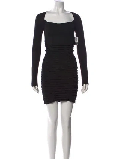 Pre-owned Dion Lee Square Neckline Mini Dress W/ Tags In Black
