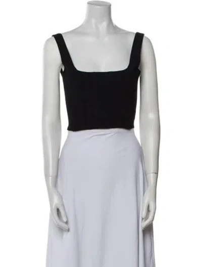 Pre-owned Dion Lee Square Neckline Sleeveless Crop Top In Blue