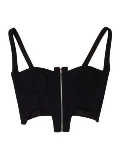 Pre-owned Dion Lee Square Neckline Sleeveless Crop Top In Blue