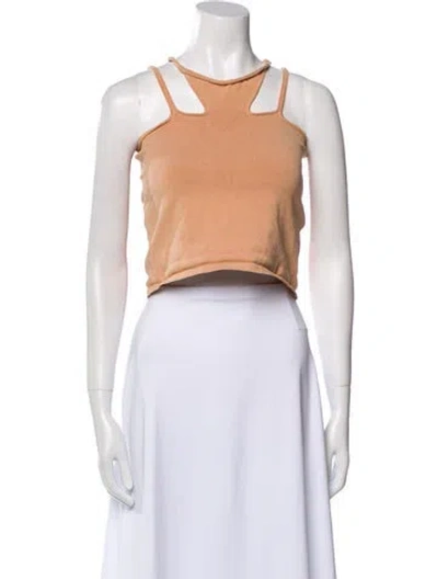 Pre-owned Dion Lee Square Neckline Sleeveless Crop Top In Neutral