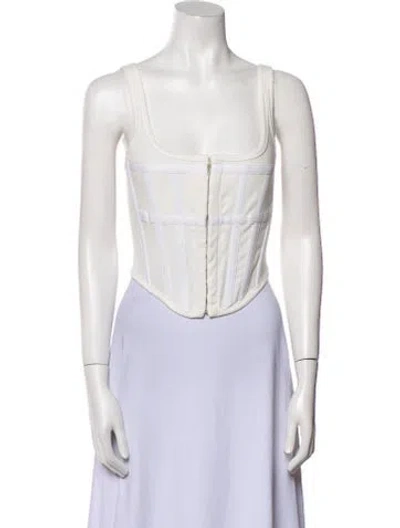 Pre-owned Dion Lee Square Neckline Sleeveless Crop Top In Neutral