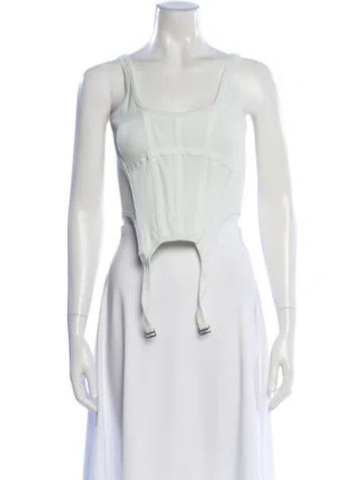 Pre-owned Dion Lee Square Neckline Sleeveless Crop Top In Neutrals