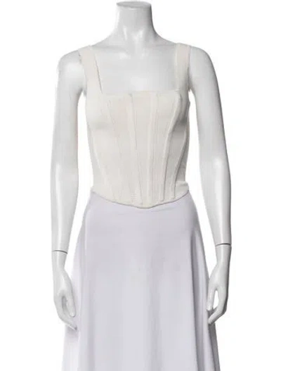 Pre-owned Dion Lee Square Neckline Sleeveless Crop Top In Neutrals