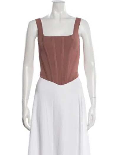 Pre-owned Dion Lee Square Neckline Sleeveless Crop Top In Pink