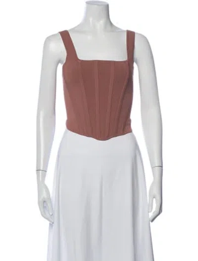 Pre-owned Dion Lee Square Neckline Sleeveless Crop Top In Pink