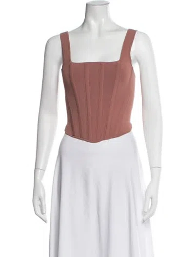 Pre-owned Dion Lee Square Neckline Sleeveless Crop Top In Pink