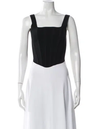 Pre-owned Dion Lee Square Neckline Sleeveless Top In Black