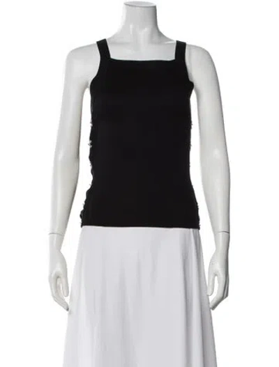Pre-owned Dion Lee Square Neckline Sleeveless Top In Black