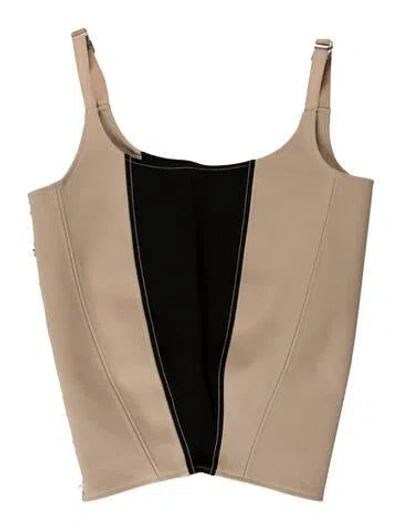 Pre-owned Dion Lee Square Neckline Sleeveless Top In Black/neutrals
