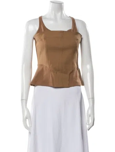 Pre-owned Dion Lee Square Neckline Sleeveless Top In Neutral