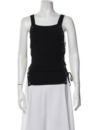 Pre-owned Dion Lee Square Neckline Sweater In Black