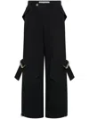 Dion Lee Straight-leg Organic Cotton Blend Trousers In Black