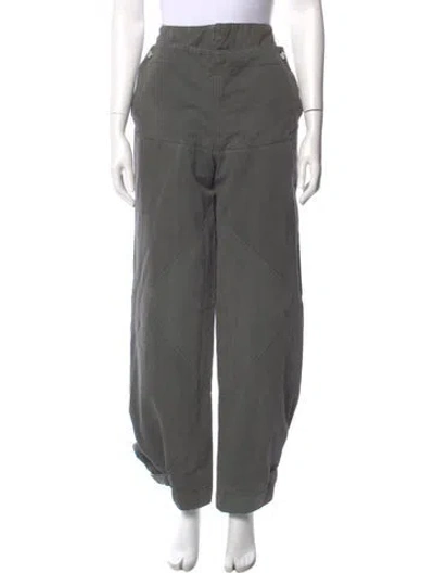 Pre-owned Dion Lee Straight Leg Pants In Gray