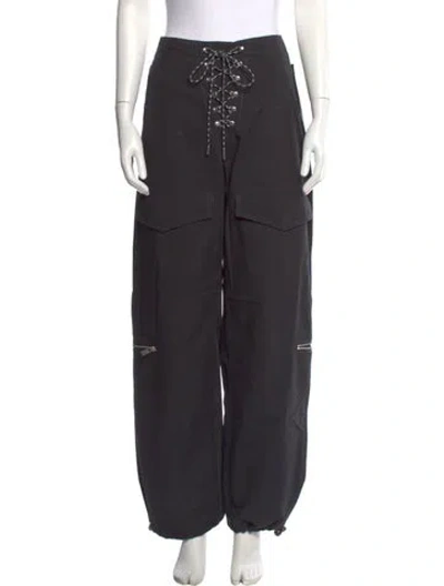 Pre-owned Dion Lee Straight Leg Pants In Gray