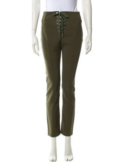 Pre-owned Dion Lee Straight Leg Pants In Green