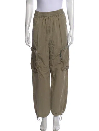 Pre-owned Dion Lee Straight Leg Pants In Green