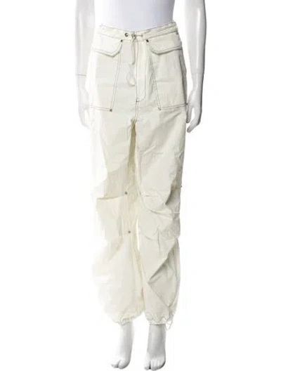 Pre-owned Dion Lee Straight Leg Pants In White
