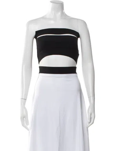 Pre-owned Dion Lee Strapless Crop Top In Orange