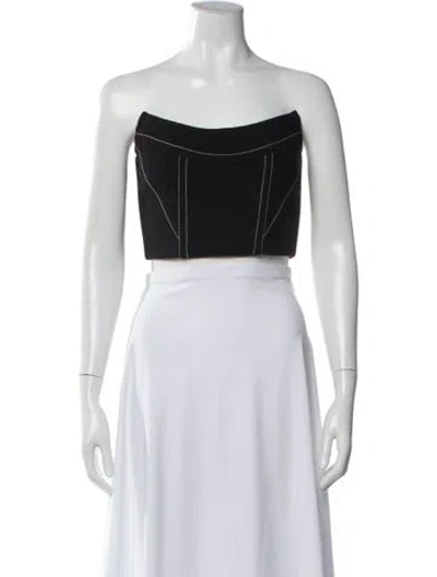 Pre-owned Dion Lee Strapless Crop Top In White